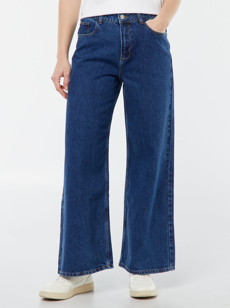 Spijkerbroek met wijde pijpen - L28 BLAUW - Kiabi