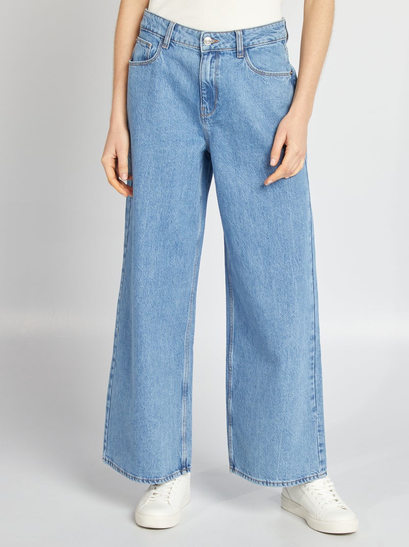 Spijkerbroek met wijde pijpen - L28 BLAUW - Kiabi