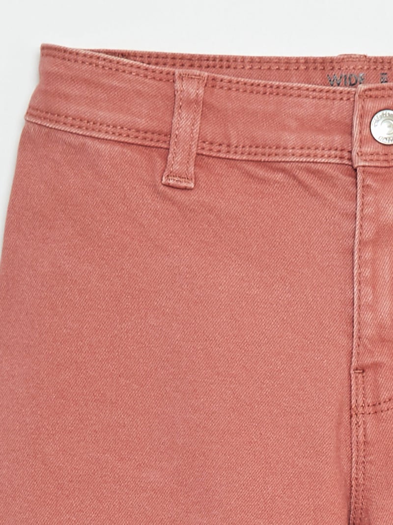 Spijkerbroek met wijde pijpen Rose - Kiabi