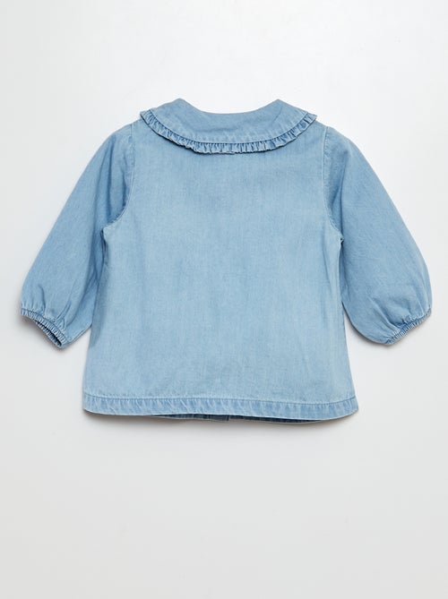 Spijkerhemdje met geborduurd hartje - Kiabi