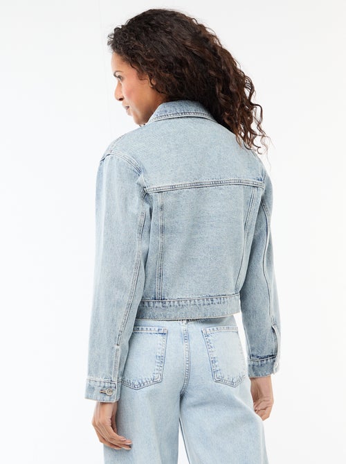 Spijkerjas met klepzakken - Kiabi