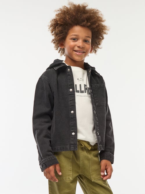 Spijkerjasje met kap - Kiabi