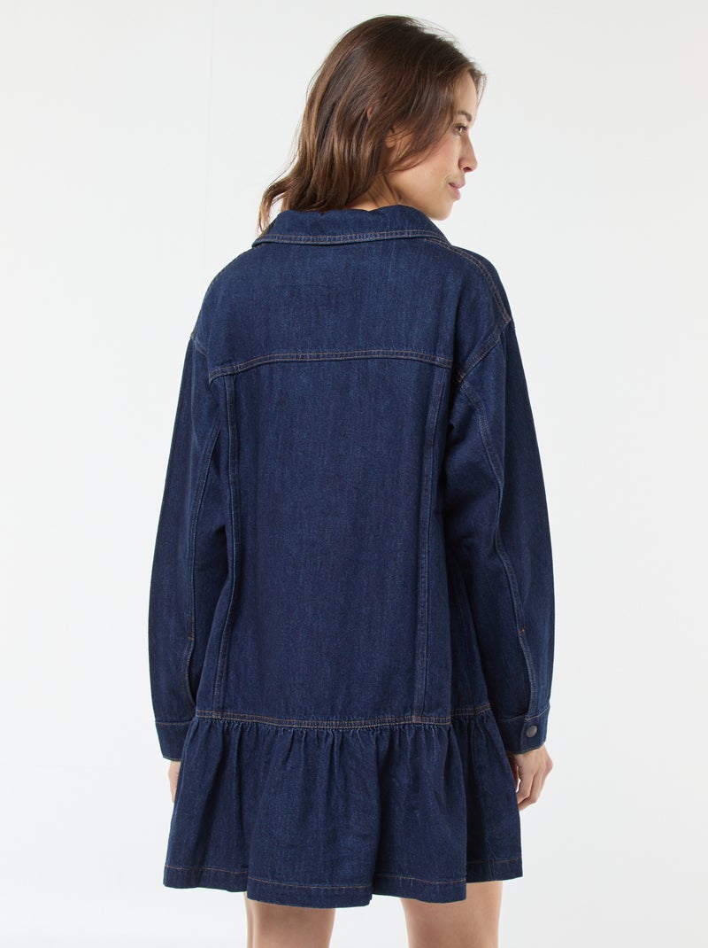 Spijkerjurk met lange mouw Blauw - Kiabi