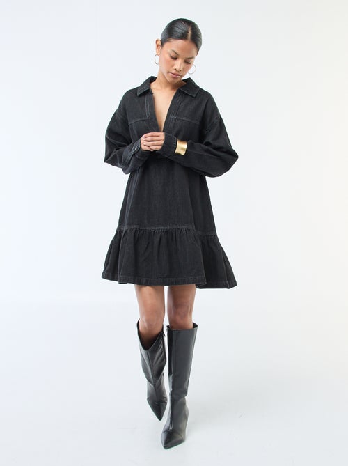 Spijkerjurk met lange mouw - Kiabi