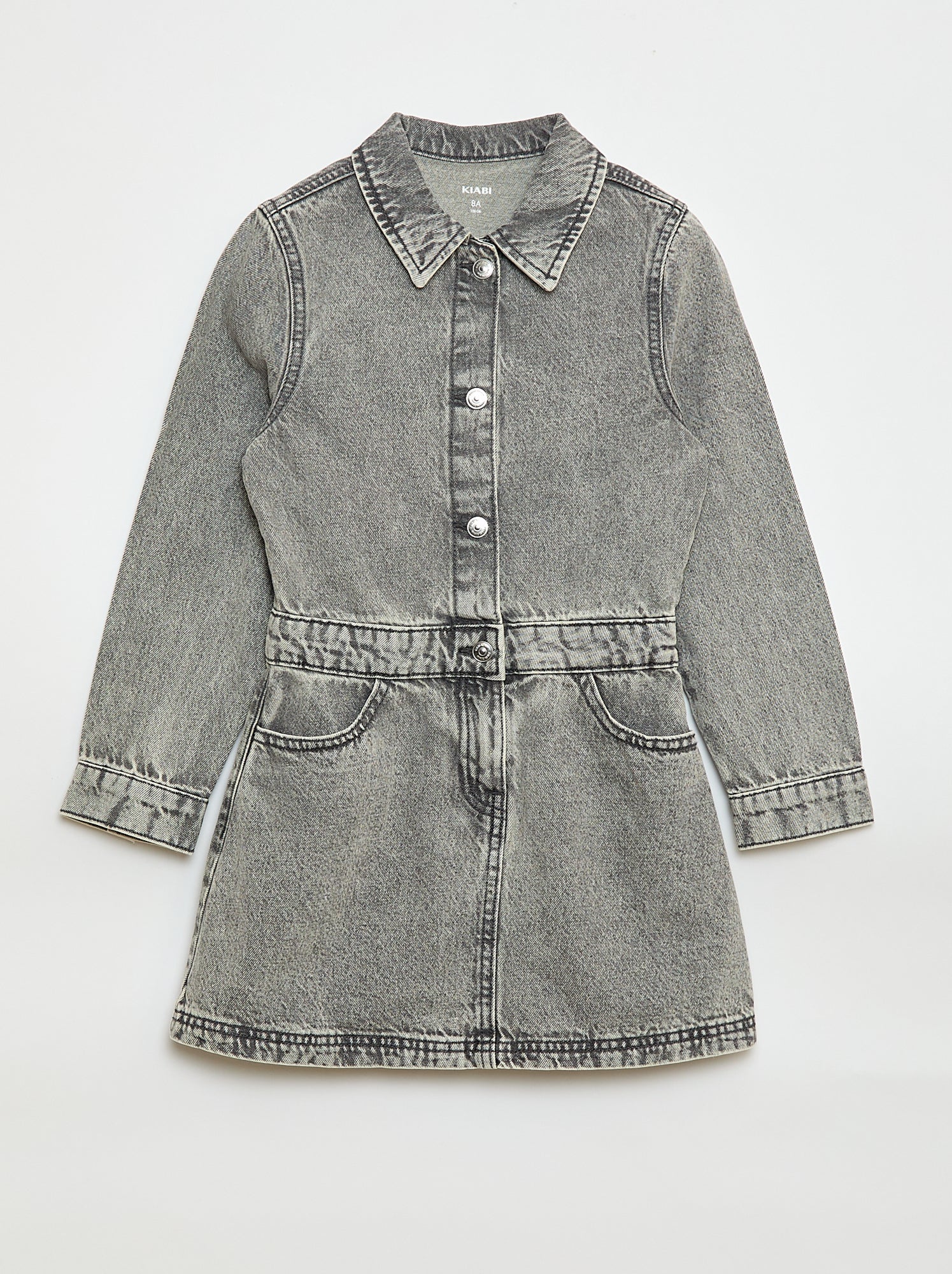 Spijkerjurk met overhemdkraagje