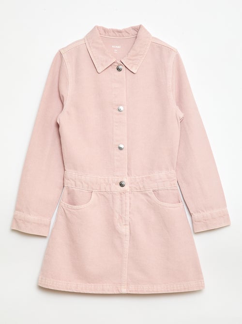 Spijkerjurk met overhemdkraagje - Kiabi