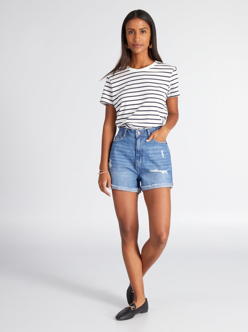 Spijkershort BLAUW - Kiabi