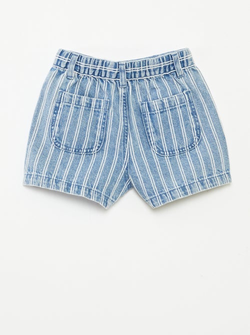 Spijkershort met hoge taille - Kiabi