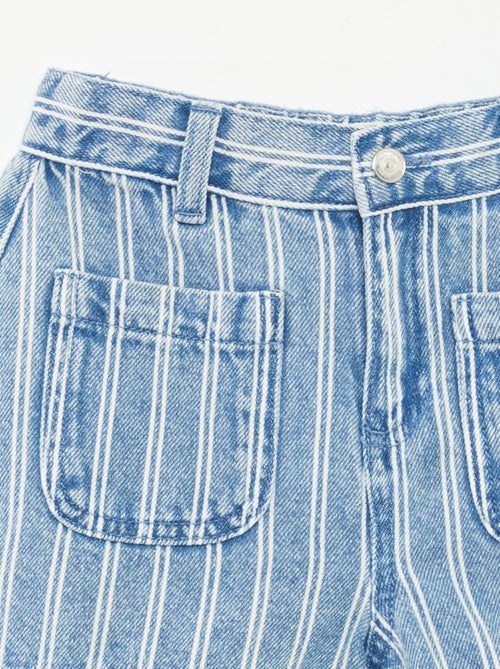 Spijkershort met hoge taille - Kiabi