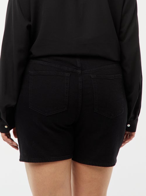 Spijkershort met hoge taille en 5 zakken - Kiabi