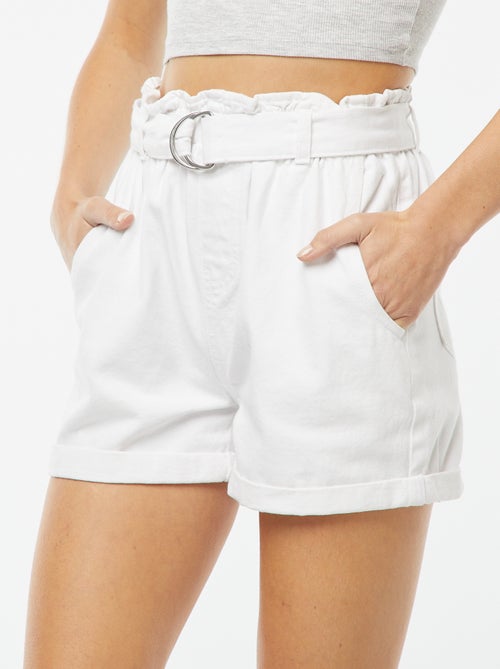 Spijkershort met hoge taille - Kiabi