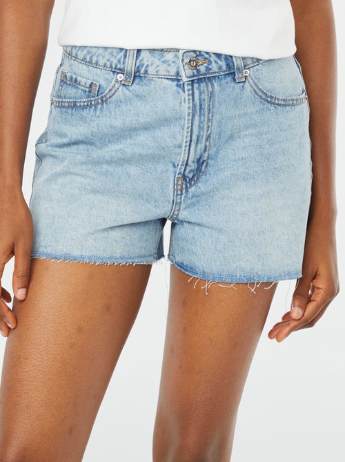 Spijkershort met ongezoomde rand - Kiabi