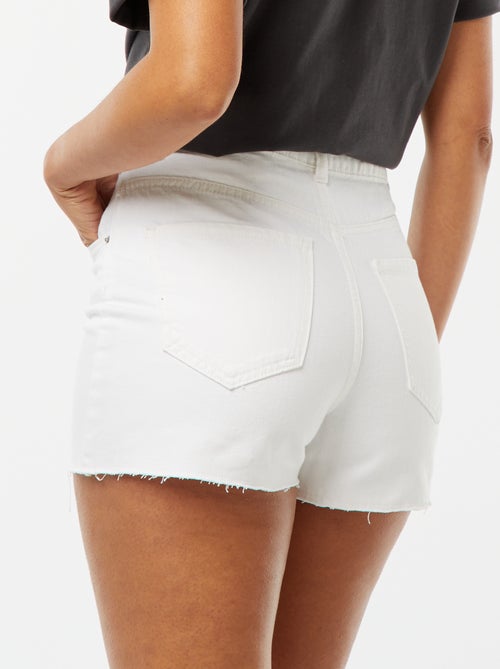 Spijkershort met ongezoomde rand - Kiabi