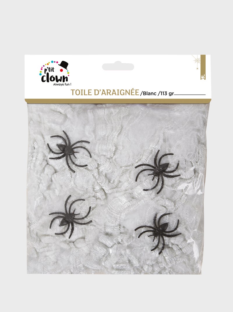 Spinnenweb - Halloweendecoratie zwart / wit - Kiabi