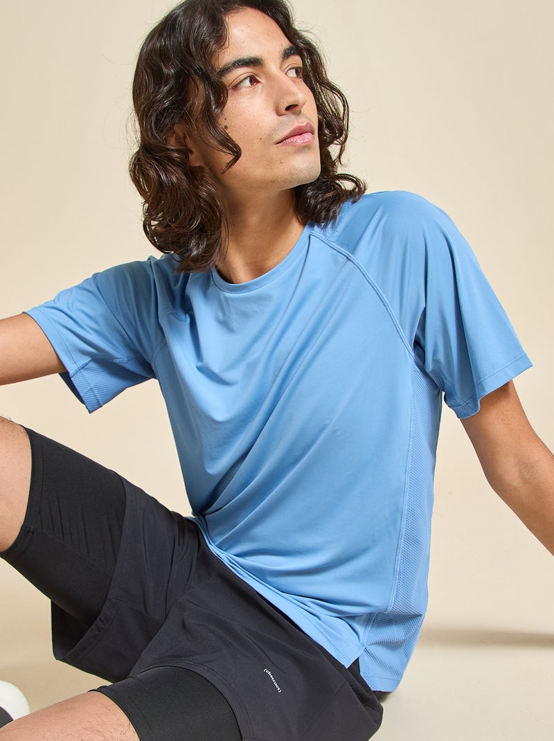Sport T-shirt met reflecterend detail - (ekstract) Blauw - Kiabi