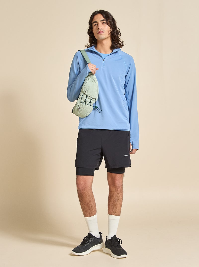 Sport T-shirt met reflecterend detail - (ekstract) Blauw - Kiabi