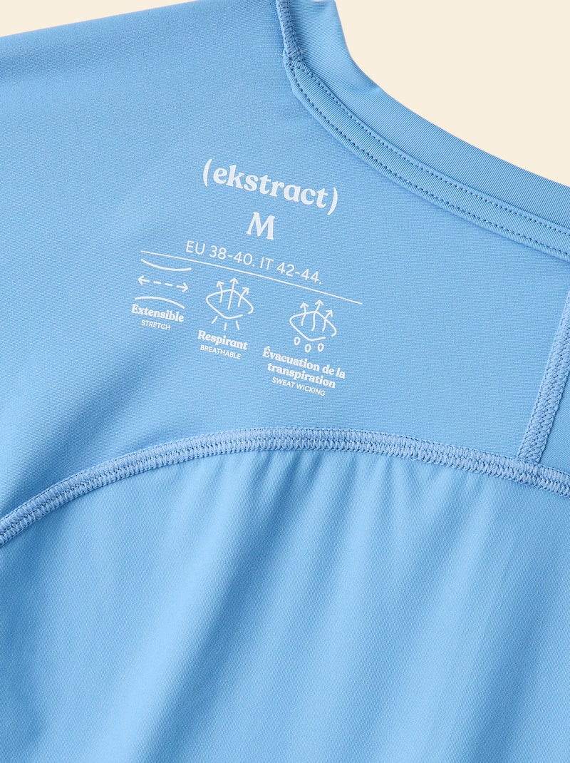 Sport T-shirt met reflecterend detail - (ekstract) Blauw - Kiabi