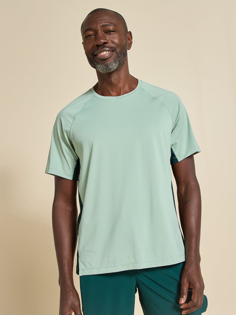 Sport T-shirt met reflecterend detail - (ekstract) Groen - Kiabi