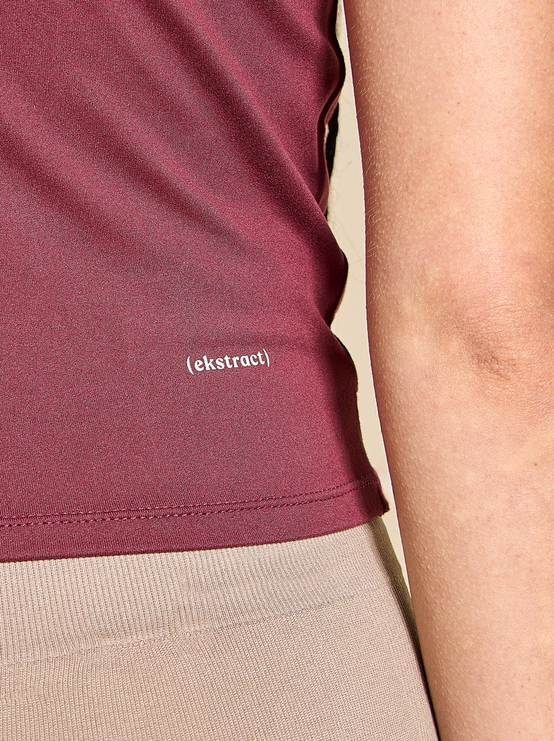 Sport T-shirt met ruches - (ekstract) Rood - Kiabi