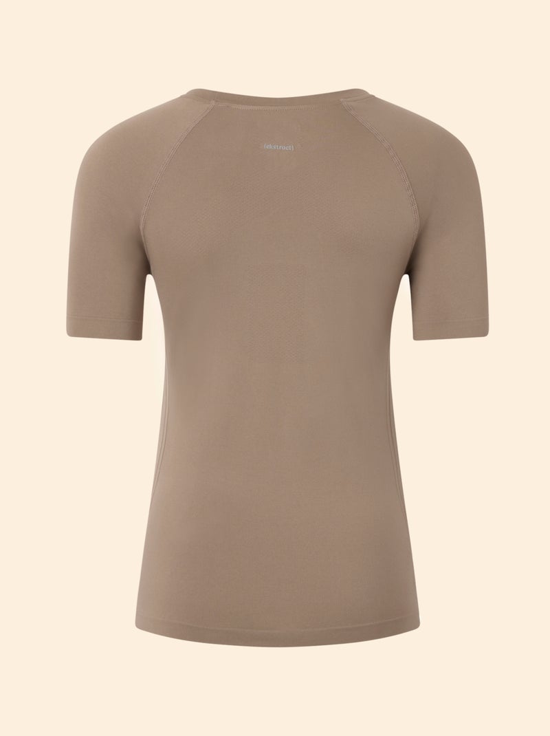 Sport T-shirt met tweedehuid-effect - (ekstract) Biege - Kiabi
