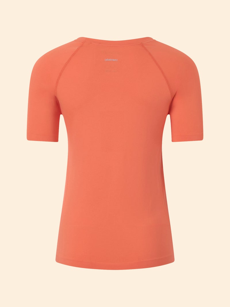Sport T-shirt met tweedehuid-effect - (ekstract) Oranje - Kiabi