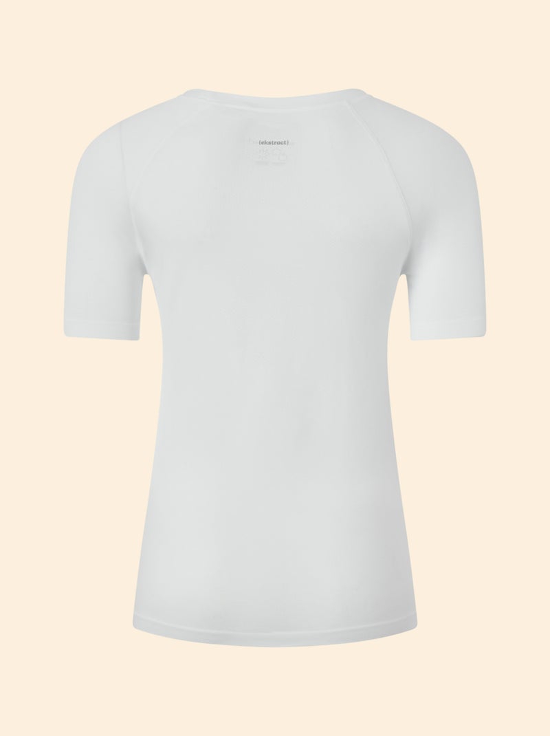 Sport T-shirt met tweedehuid-effect - (ekstract) Wit - Kiabi