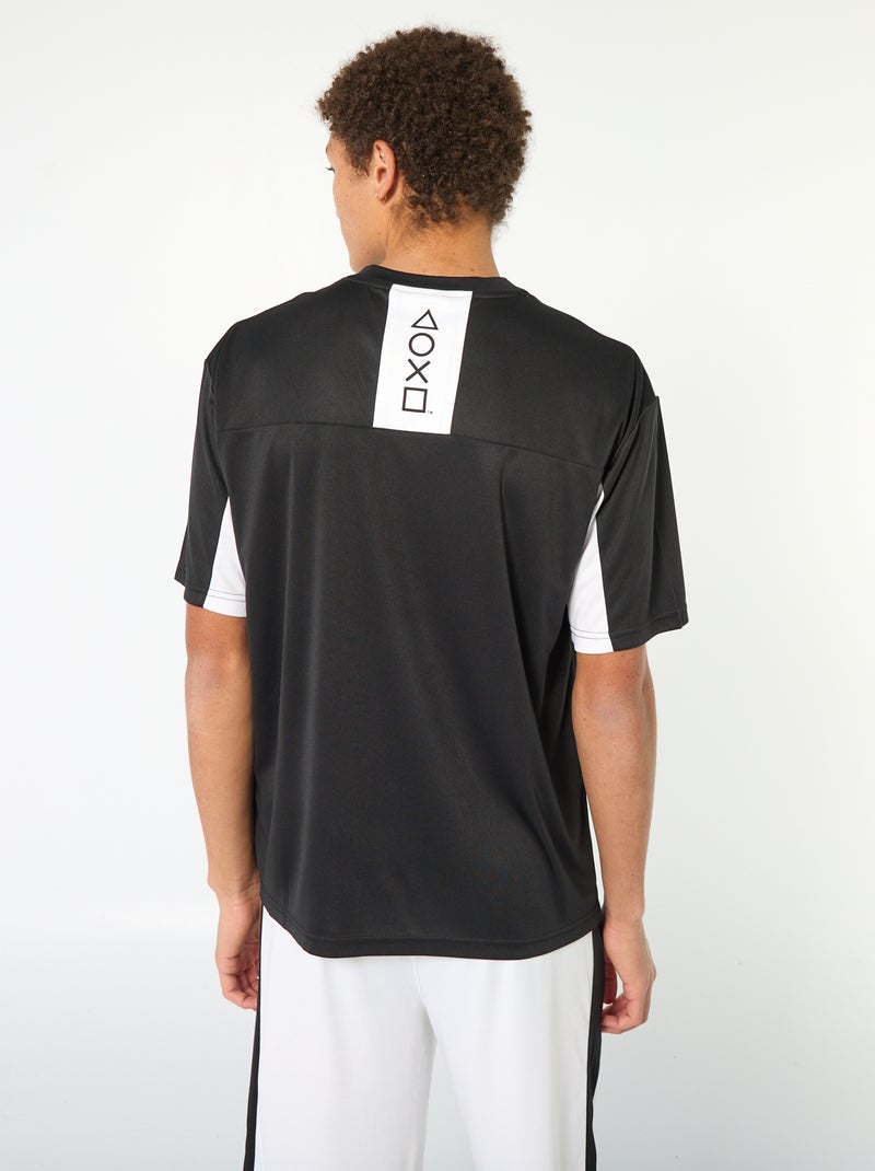 Sport T-shirt 'Playstation' Zwart - Kiabi