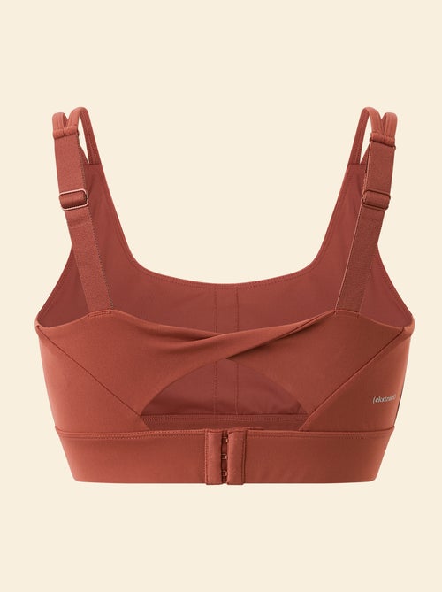 Sportbeha met gedraaid effect op de rug, sterke ondersteuning - (ekstract) - Kiabi