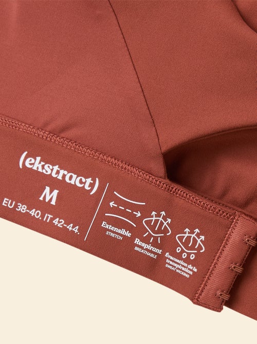 Sportbeha met gedraaid effect op de rug, sterke ondersteuning - (ekstract) - Kiabi