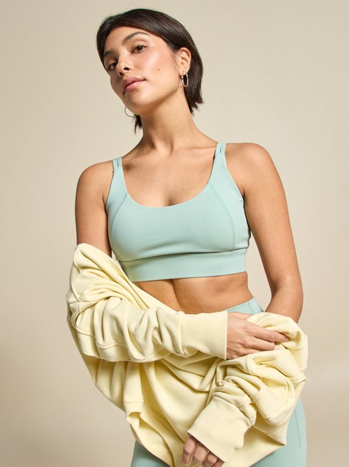 Sportbeha met gedraaid effect op de rug, sterke ondersteuning - (ekstract) - Kiabi