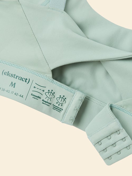 Sportbeha met gedraaid effect op de rug, sterke ondersteuning - (ekstract) - Kiabi