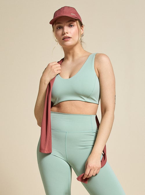 Sportbeha met gekruiste bandjes op de rug, medium ondersteuning - (ekstract) - Kiabi