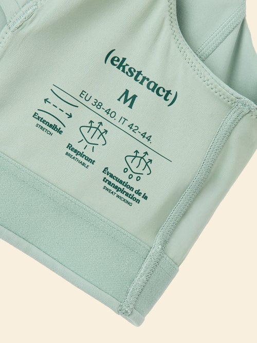 Sportbeha met gekruiste bandjes op de rug, medium ondersteuning - (ekstract) - Kiabi