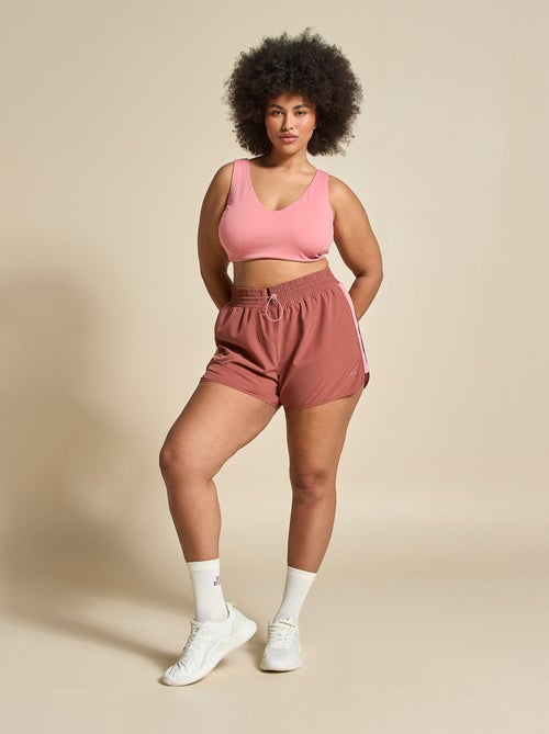 Sportbeha met gekruiste bandjes op de rug, medium ondersteuning - (ekstract) - Kiabi