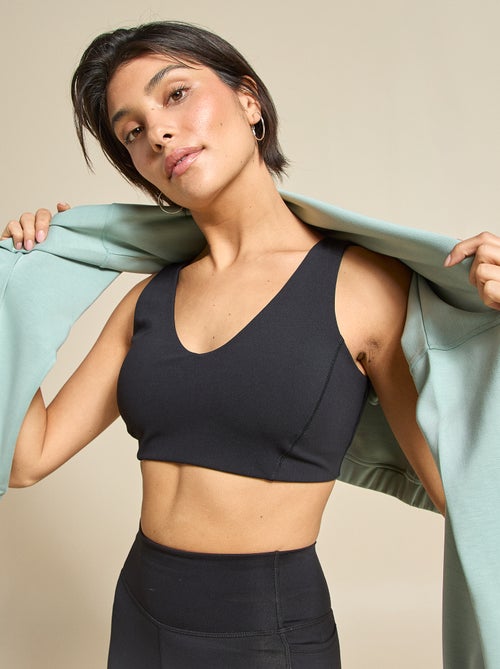 Sportbeha met gekruiste bandjes op de rug, medium ondersteuning - (ekstract) - Kiabi