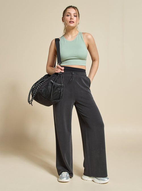 Sportbeha van ribstof met lichte ondersteuning - (ekstract) - Kiabi