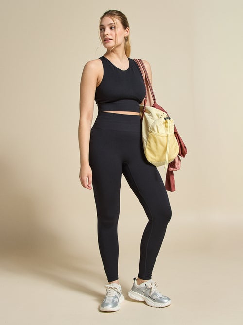 Sportbeha van ribstof met lichte ondersteuning - (ekstract) - Kiabi