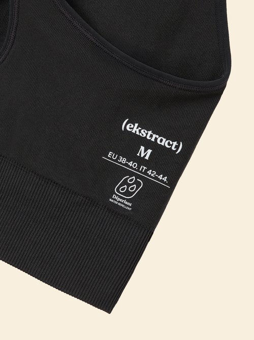 Sportbeha van ribstof met lichte ondersteuning - (ekstract) - Kiabi