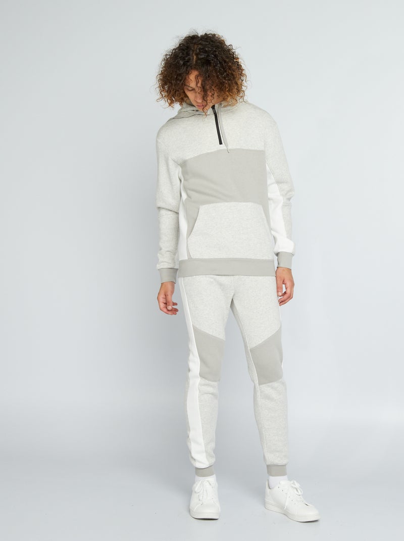Sportbroek van joggingstof GRIJS - Kiabi