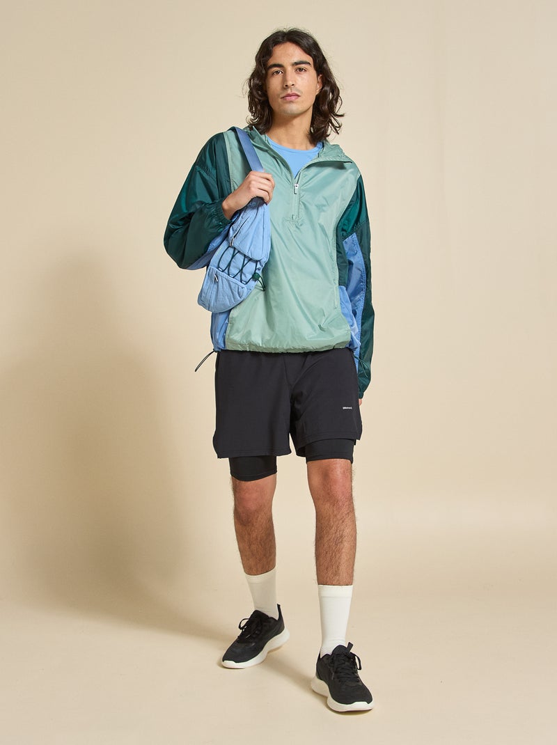 Sportheuptas (ekstract) met buiten- en binnenzakken 15x40 cm Blauw - Kiabi