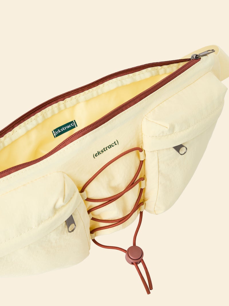 Sportheuptas (ekstract) met buiten- en binnenzakken 15x40 cm Geel - Kiabi