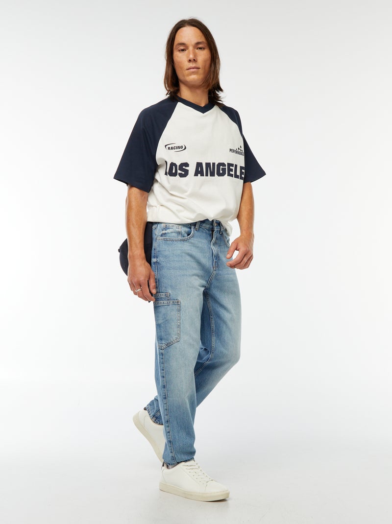 Sportief T-shirt 'Los Angeles' Blauw - Kiabi