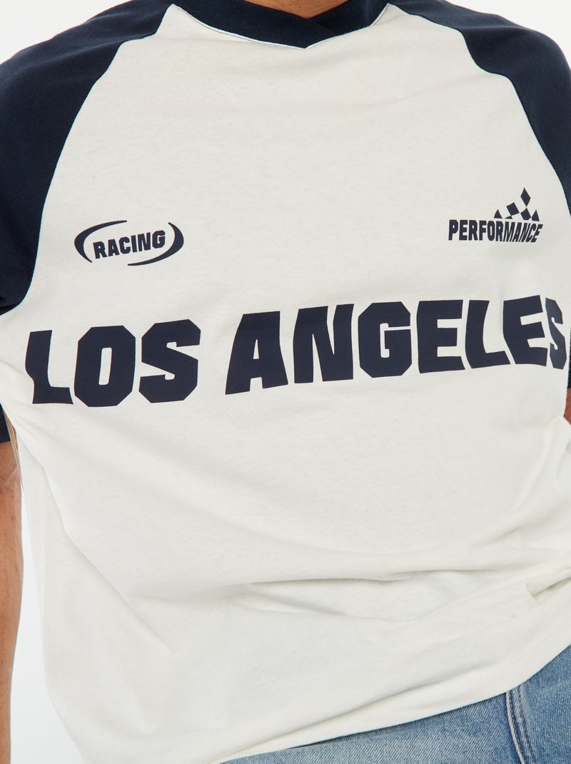 Sportief T-shirt 'Los Angeles' Blauw - Kiabi