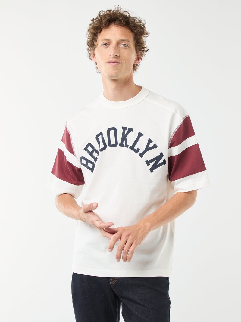 Sportief T-shirt met korte mouwen 'Brooklin' Rood - Kiabi