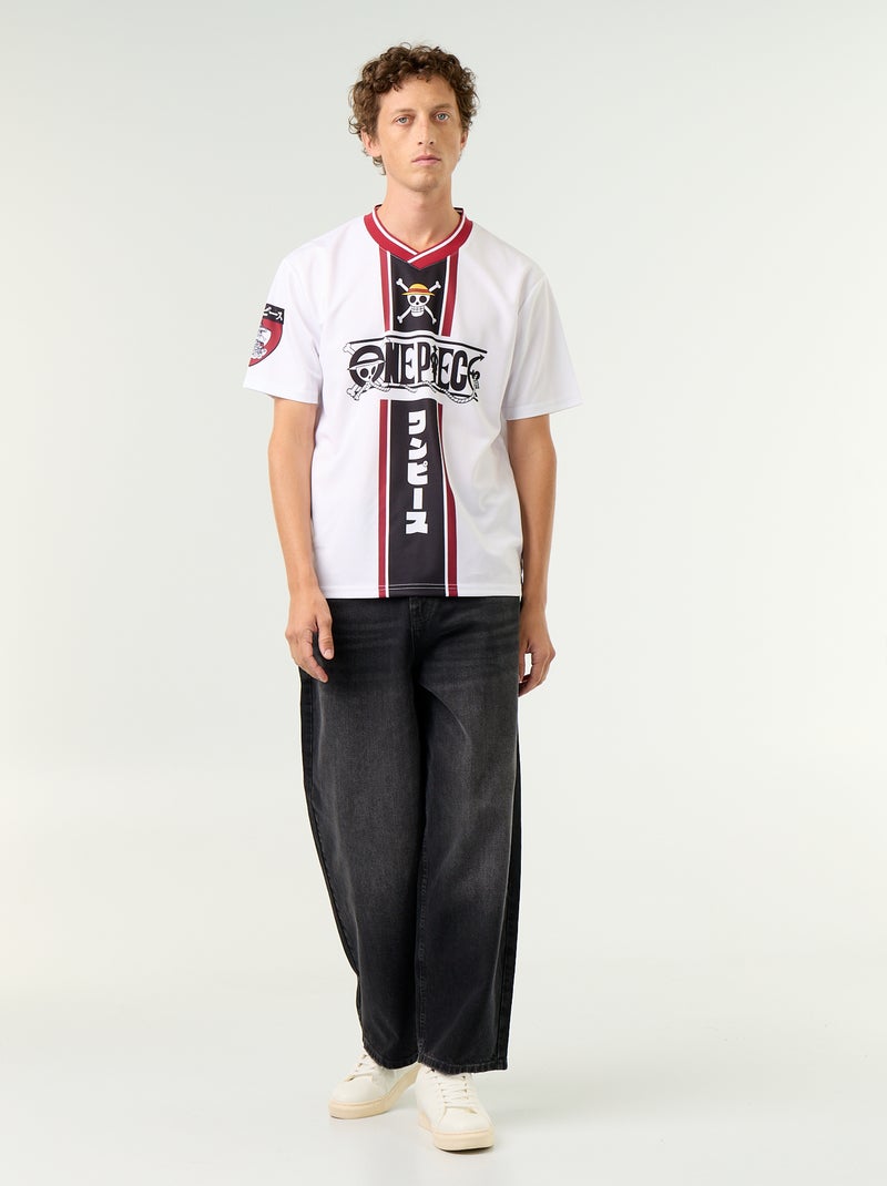 Sportief T-shirt 'One Piece' 'Luffy' met korte mouwen Wit - Kiabi