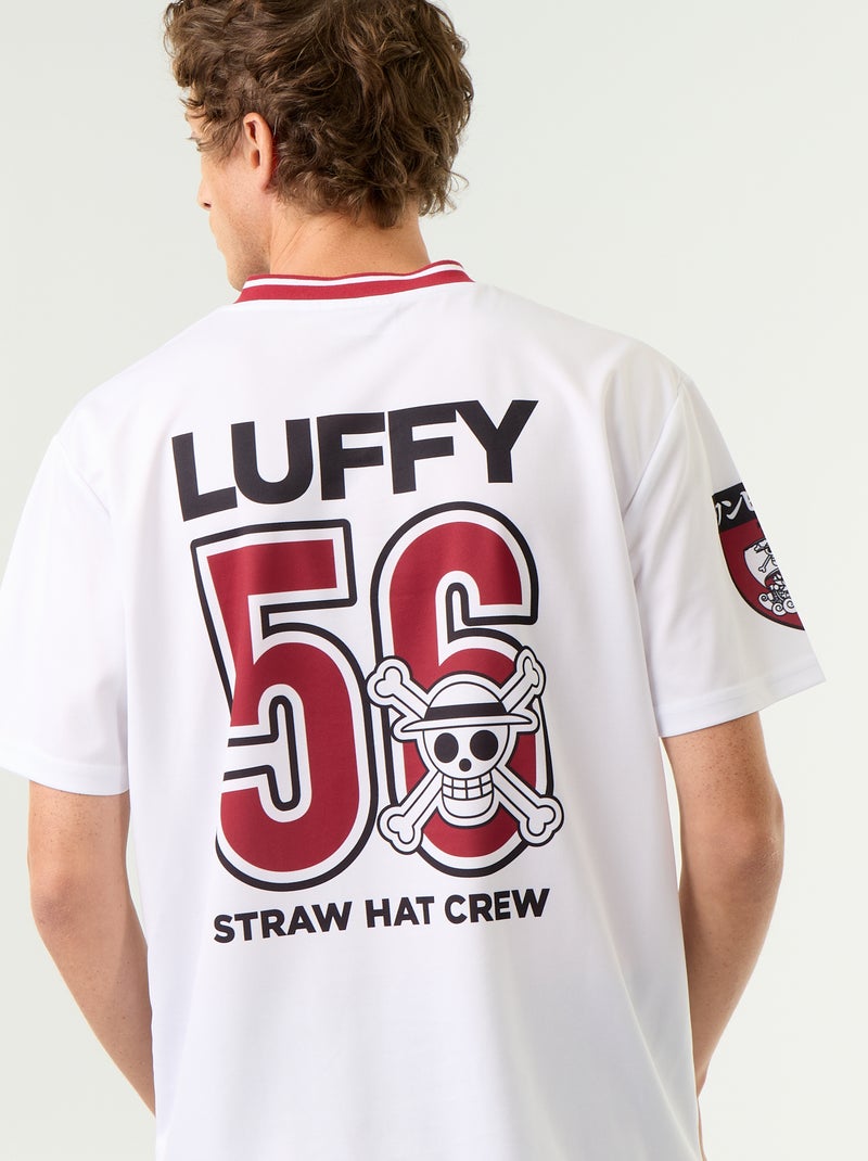 Sportief T-shirt 'One Piece' 'Luffy' met korte mouwen Wit - Kiabi