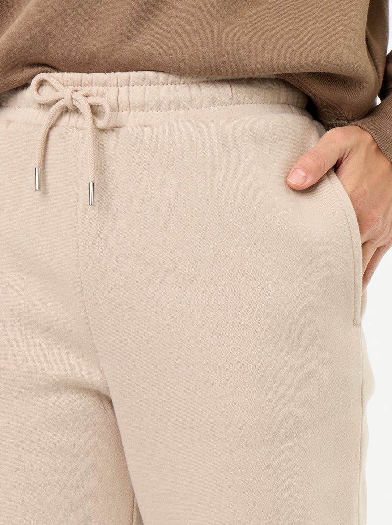 Sportieve joggingbroek met normale taille Biege - Kiabi