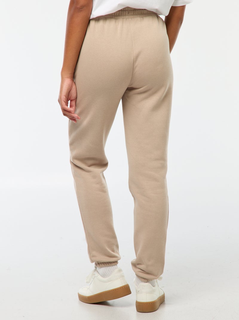 Sportieve joggingbroek met normale taille Biege - Kiabi
