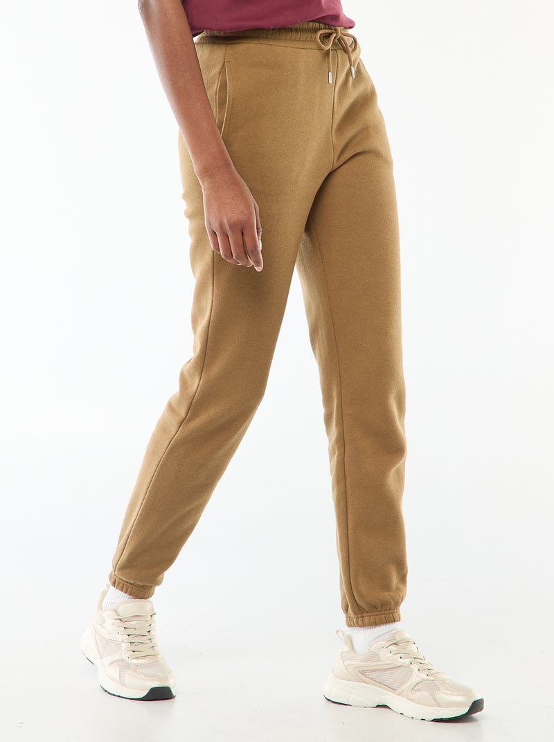 Sportieve joggingbroek met normale taille Bruin - Kiabi