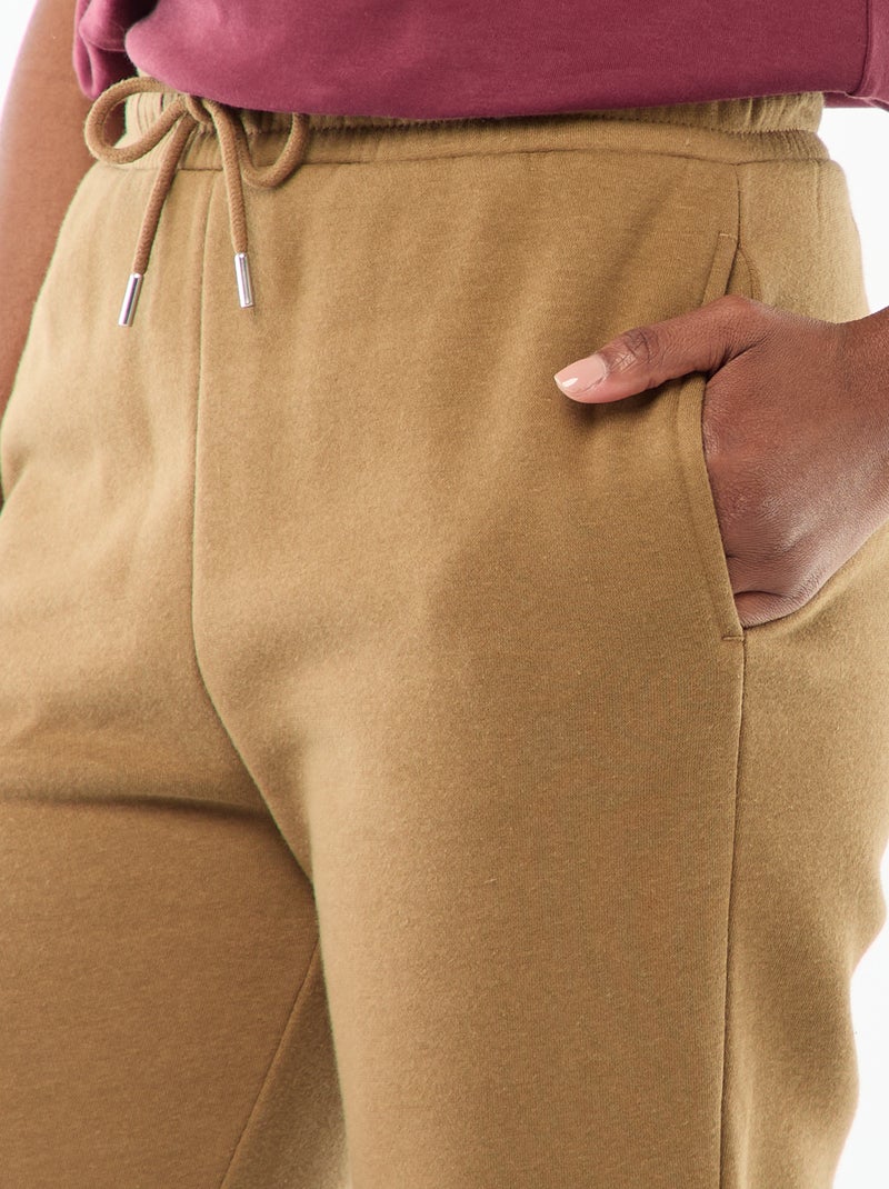 Sportieve joggingbroek met normale taille Bruin - Kiabi